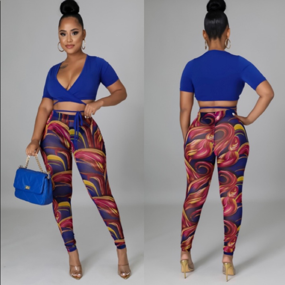 So Royal Pants Set